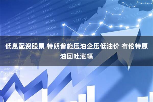 低息配资股票 特朗普施压油企压低油价 布伦特原油回吐涨幅